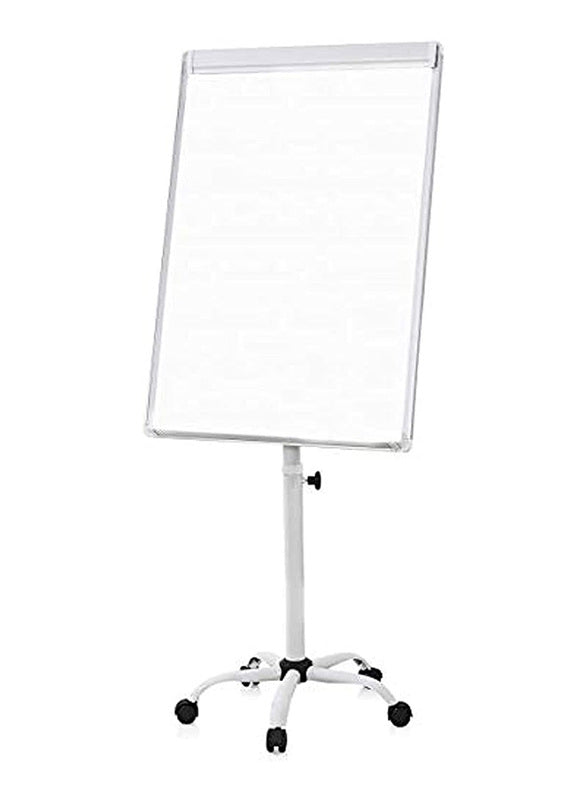 Partner Flip Chart Stand With Wheels 70 X 100cm White Al Nahar Stationery 9120