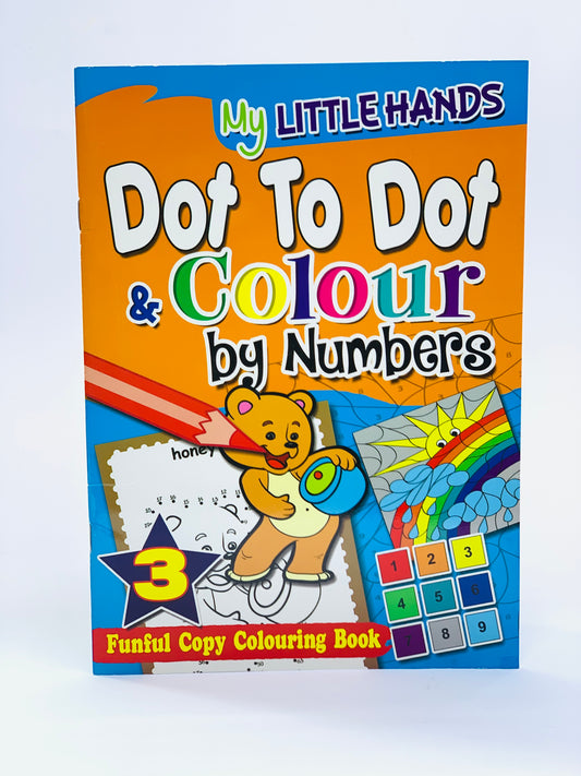 MY LITTLE HANDS DOT TO DOT & COLOUR BYB NUMBERS