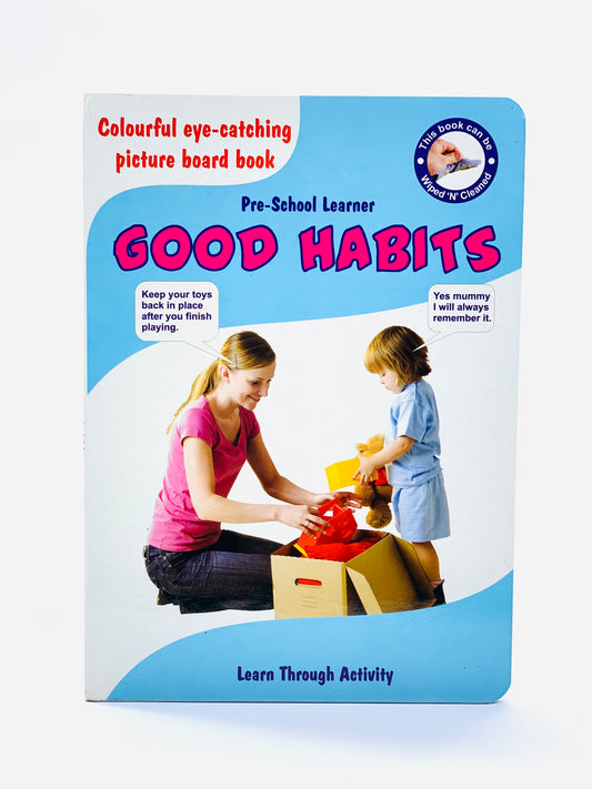 COLOURING EYE CATCHING PICTURE BOARD GOOD HABITS BOOK