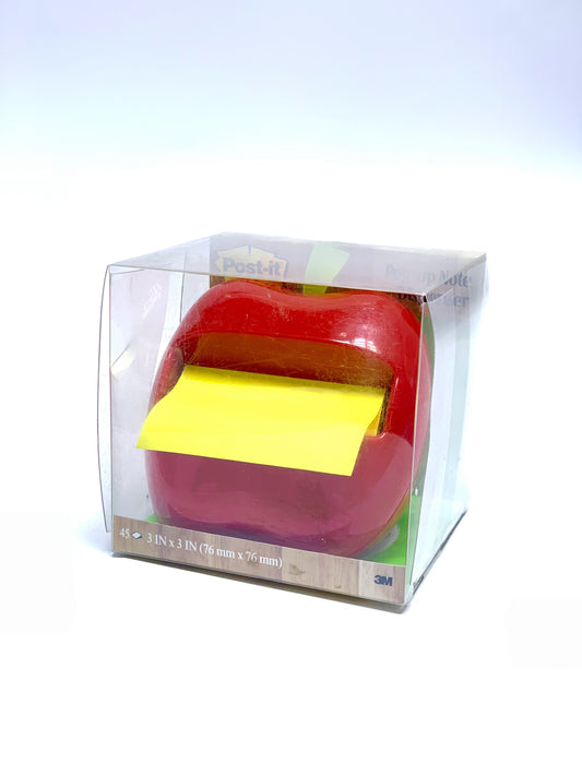 Post-it Pop-up Notes Dispenser, Apple-Shaped Dispenser and Post-it Super Sticky Pop-up Notes, 3x3