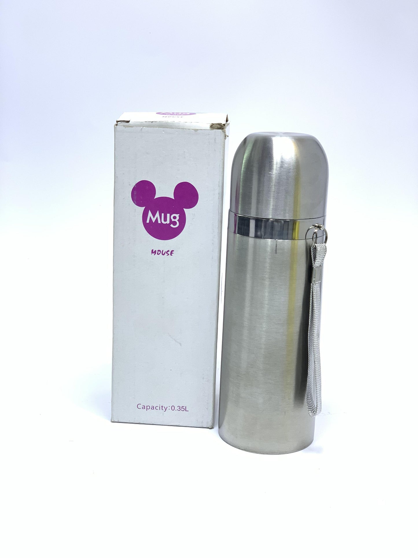 Stainless Steel Sport Bottle White 0.35L