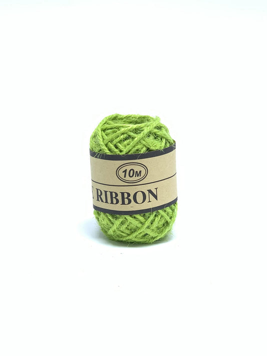 JUTE RIBBON GREEN 10M