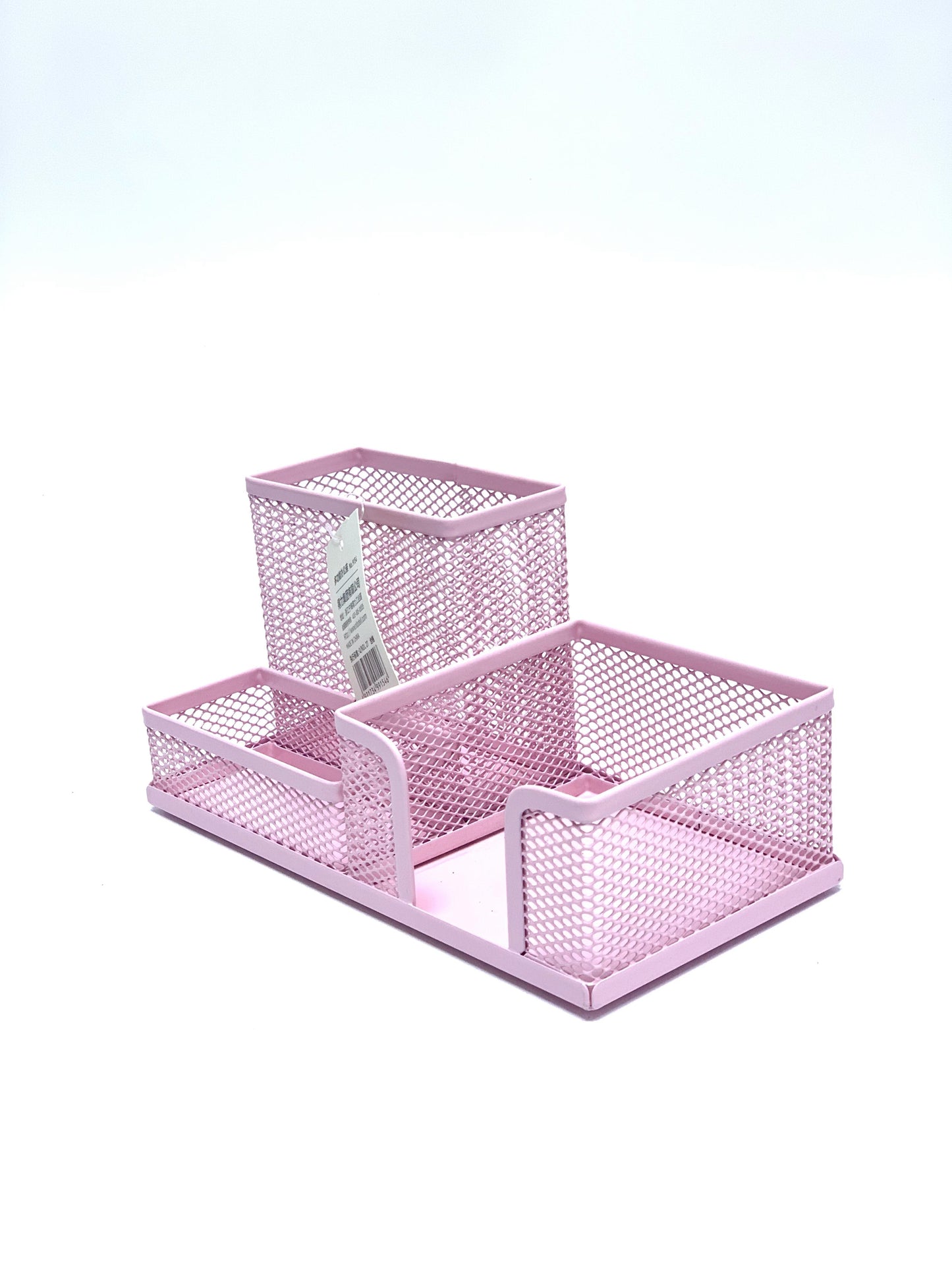 Metal Mesh Desk Organizer, Pink