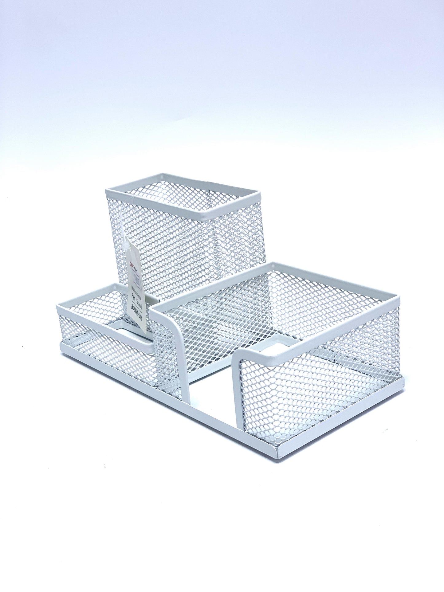 Metal Mesh Desk Organizer, White