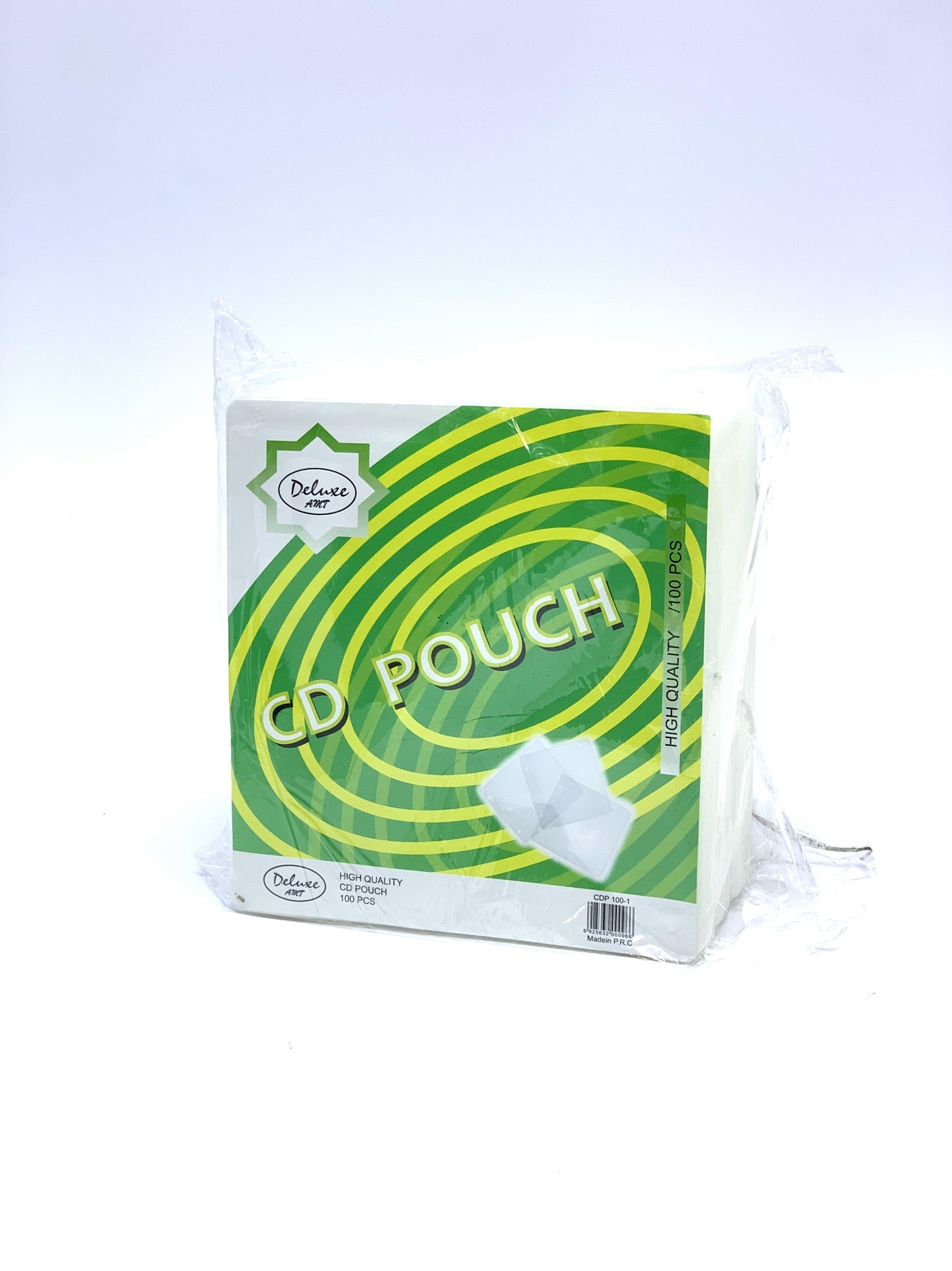 DELUXE Cd-Dvd Plastic Pouch -100 Pieces, White