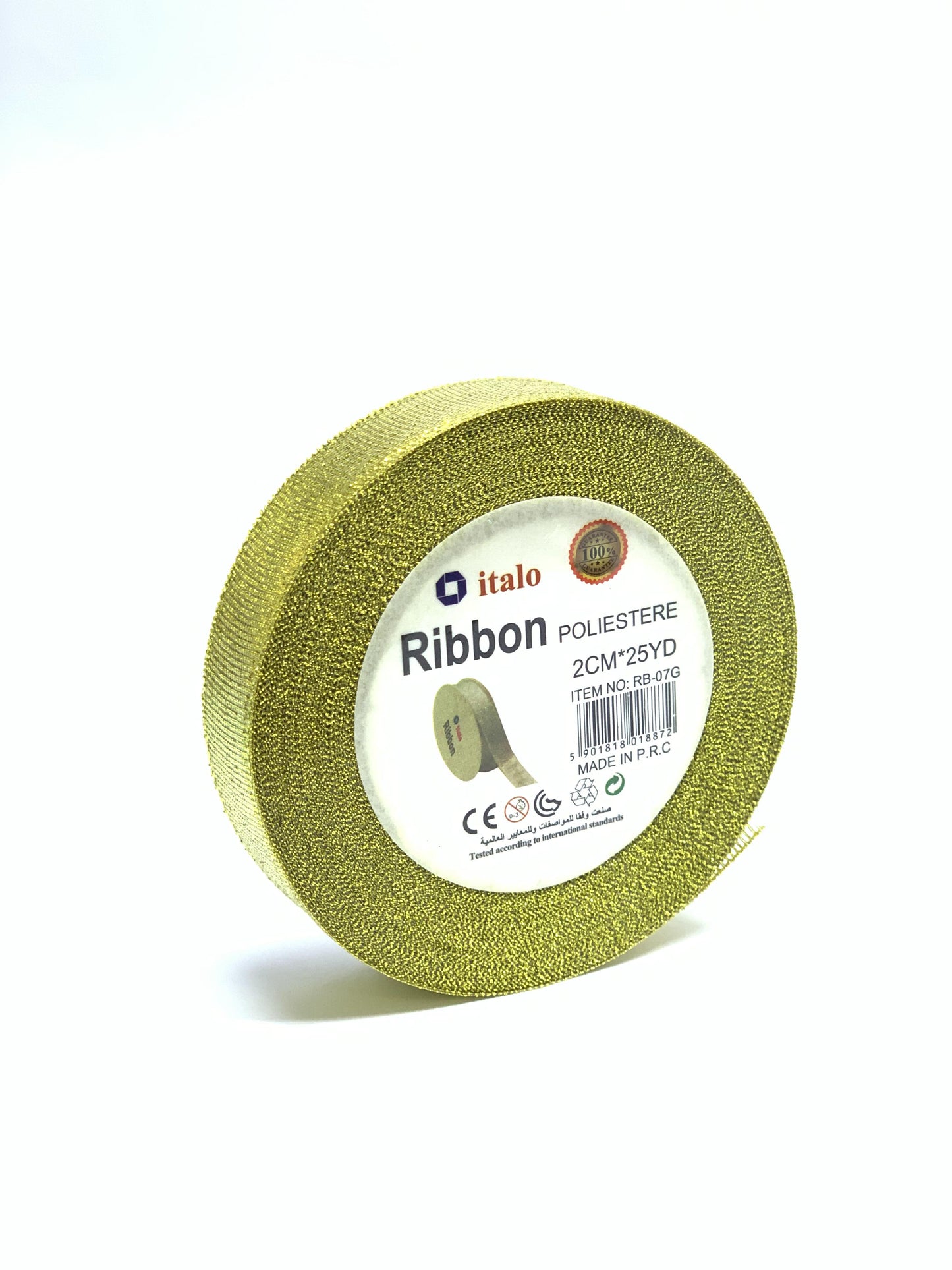 GOLD RIBBON  POLIESTER 2CM 25YD