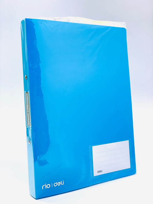 A4 DELI 2 RING BINDER FILE BLUE