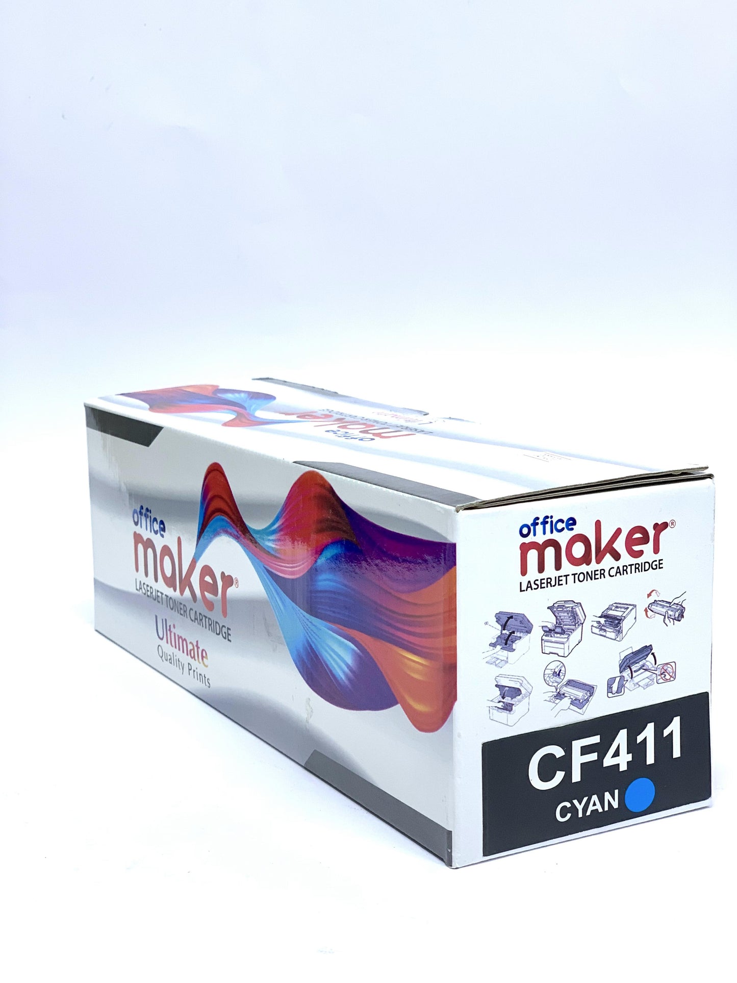 OFFICE MAKER LASER JET TONER CARTRIDGE CF 411 CYAN