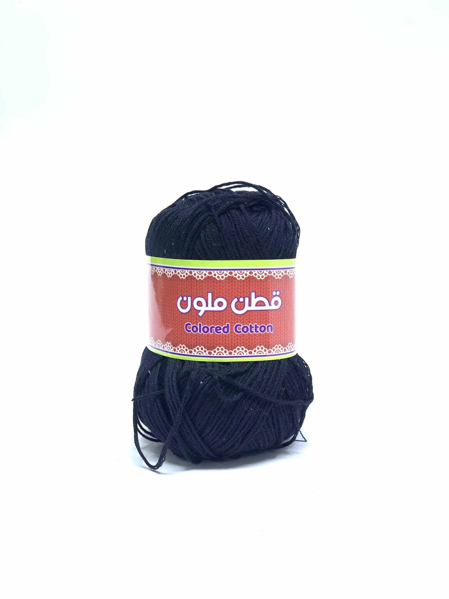 BLACK COLORED COTTON YARN 50GM