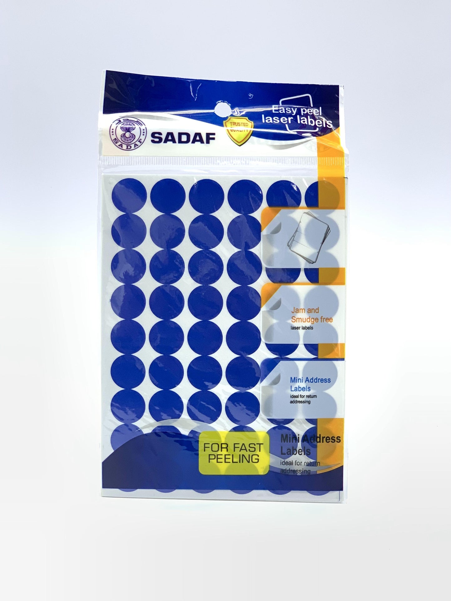 SADAF ROUND EASY PEAL LASER LABEL 1X10 SHEETS