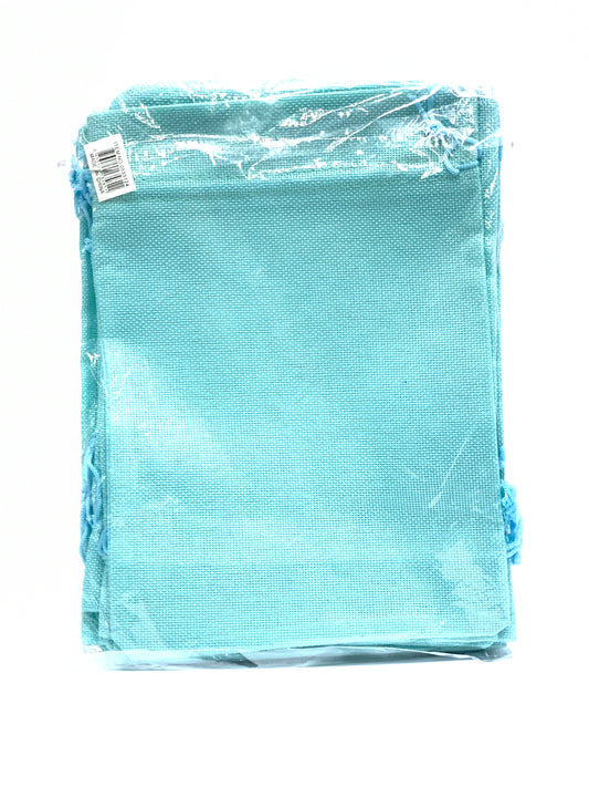 Organza Bags with Drawstrings LIGHT BKUE COLOR 15X12CM  (PER PCS )