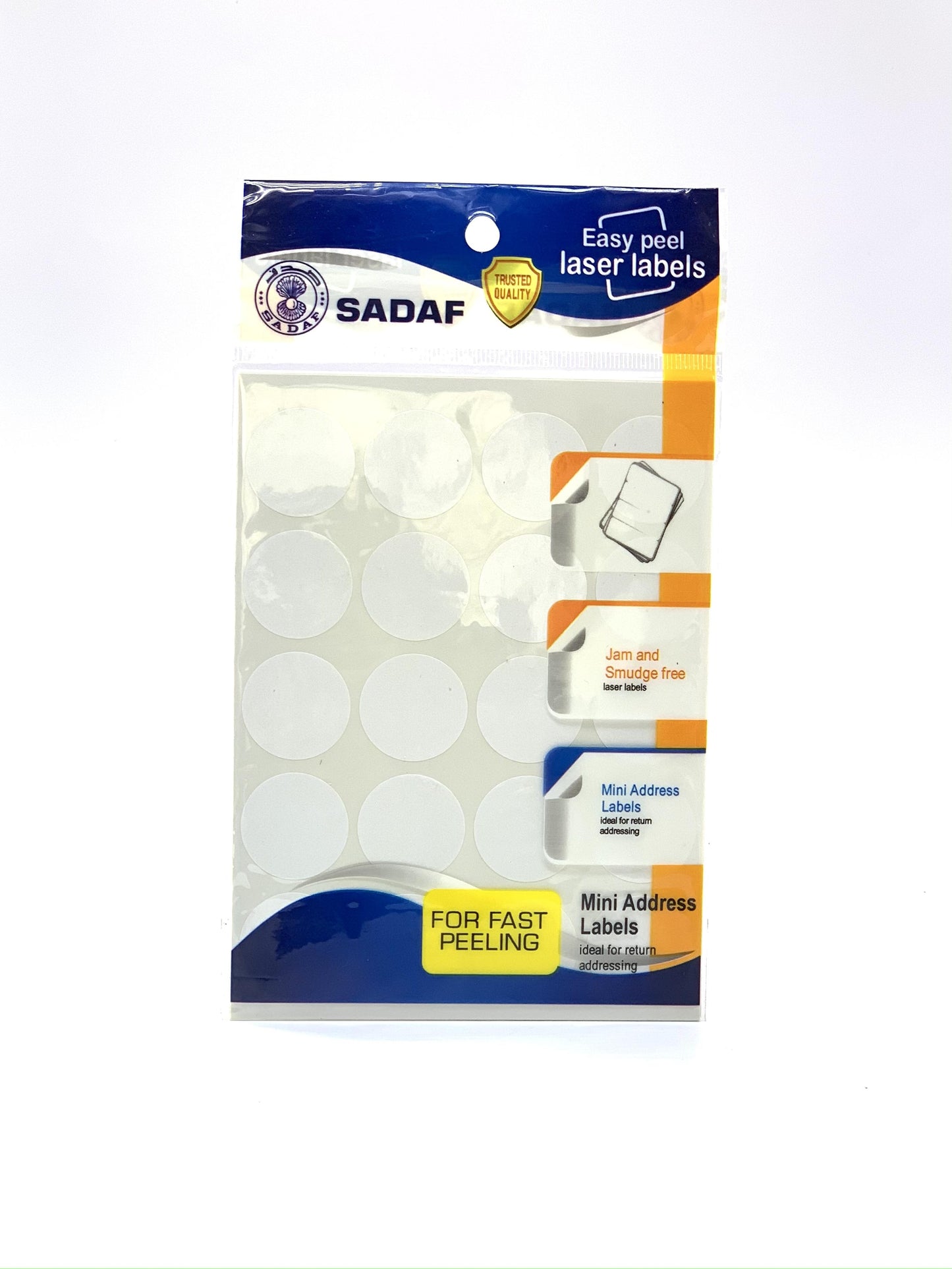 SADAF EASY PEAL LASER LABEL ROUND 1X10 SHEETS