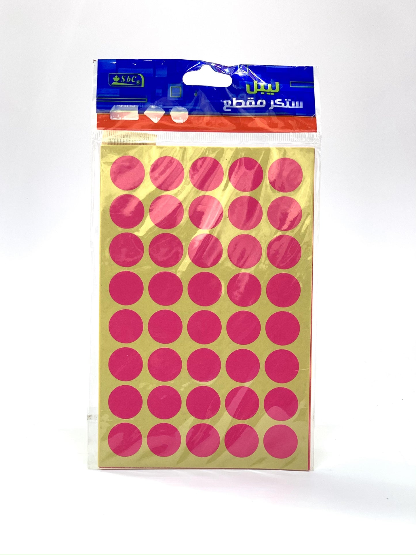 SBC ROUND STICKER PINK COLOR 1X10 SHEETS