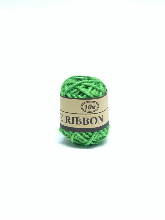 JUTE RIBBON GREEN 10M