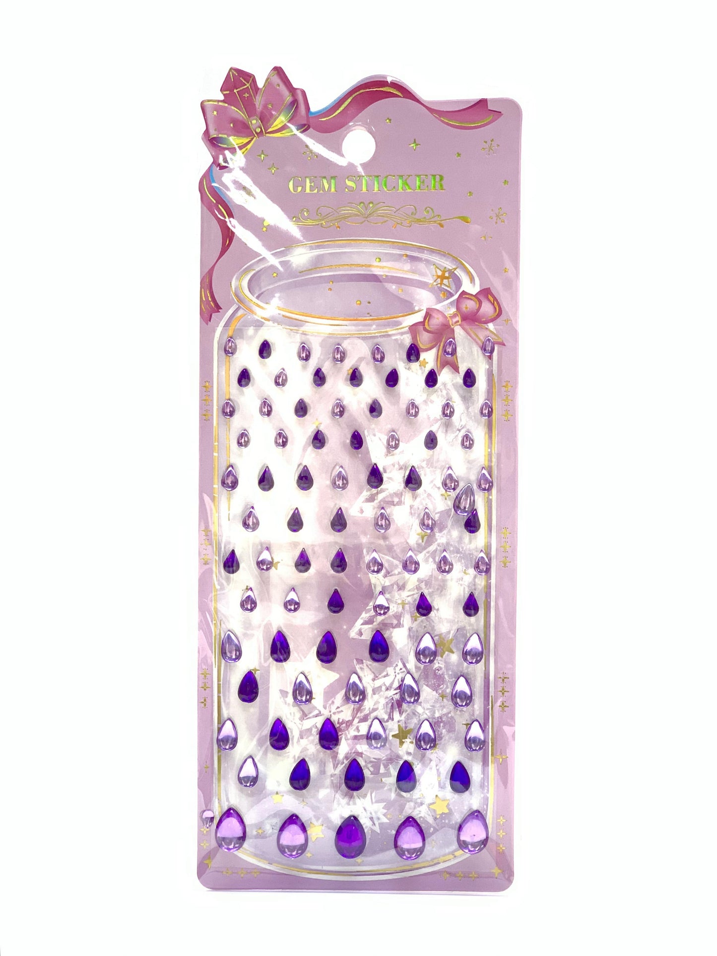 PURPLE GEM STICKERS STONE