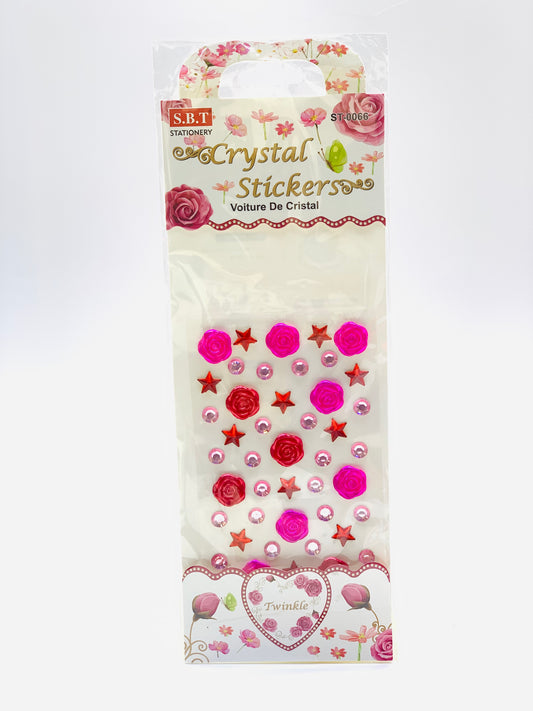 SBT PINK FLOWE CRYSTAL STICKER