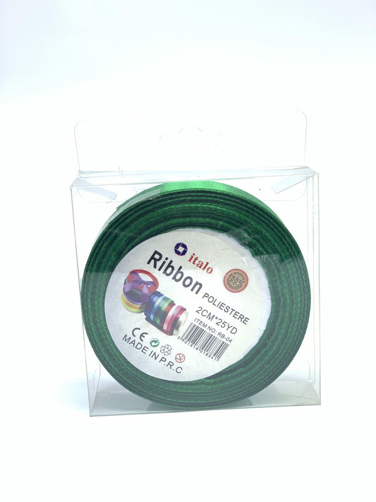 DARK GREEN RIBBON 2CMx25YD