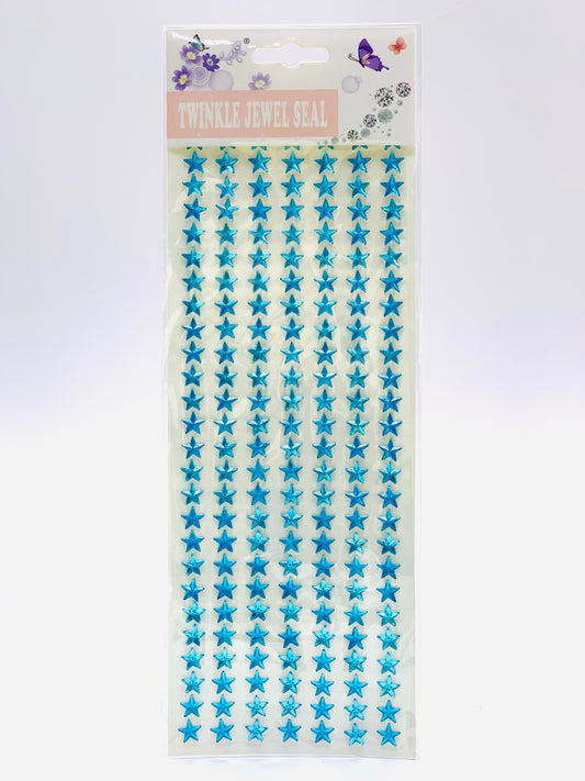 TWINKLE JEWEL SEAL LIGHT BLUE  STAR STICKER