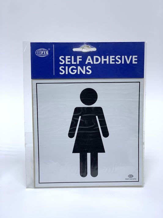 SELF ADHESIVE SIGNS WOMEN  BOARD STICKER