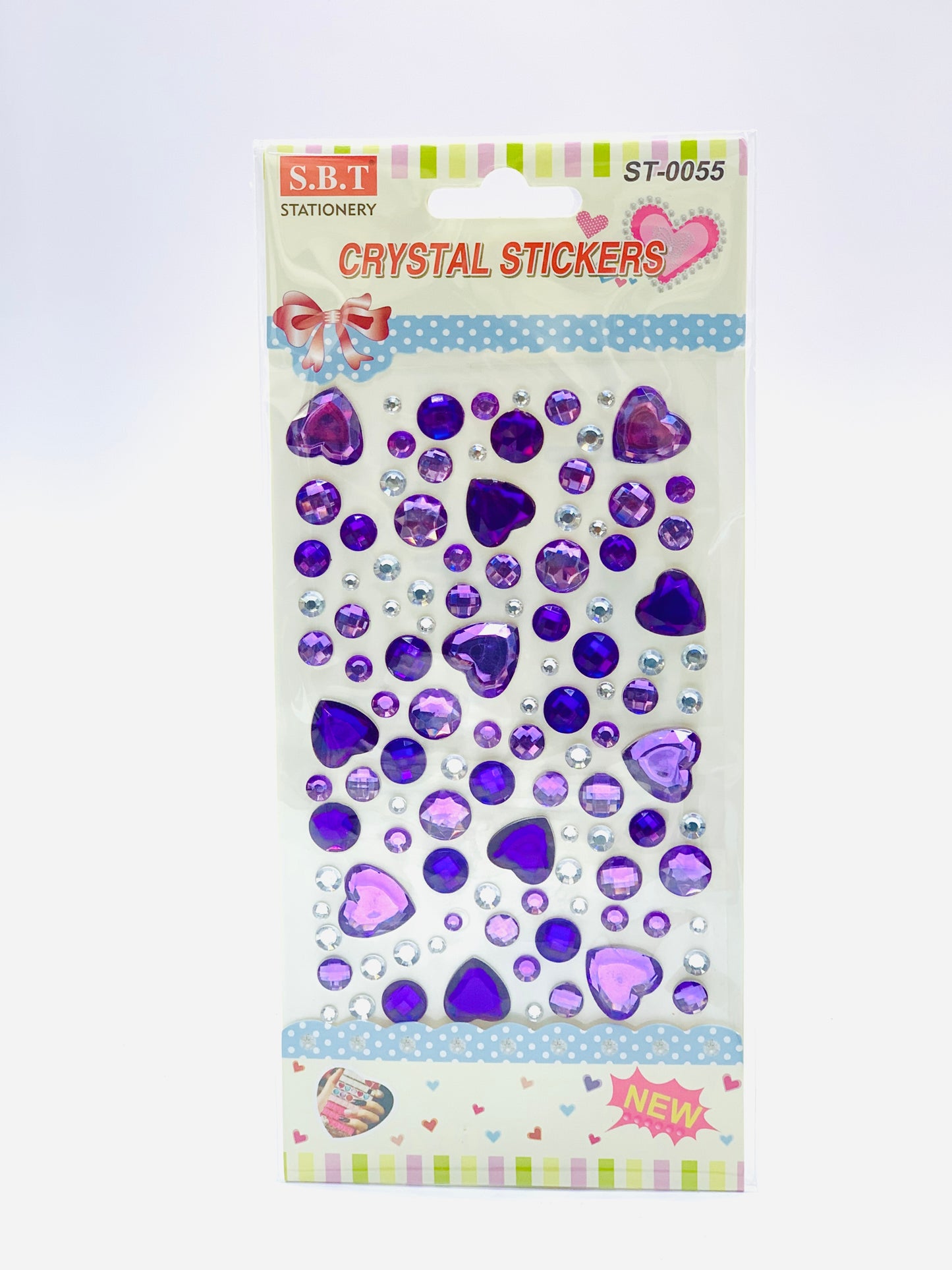 SBT  CRYSTAL STICKERHEART PURPLE