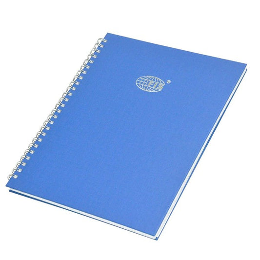 FIS Manuscript Book 8mm Single Ruled with Spiral 96 sheets 2Q 10 x 8in FSMN10X82QSB - Blue (pc)