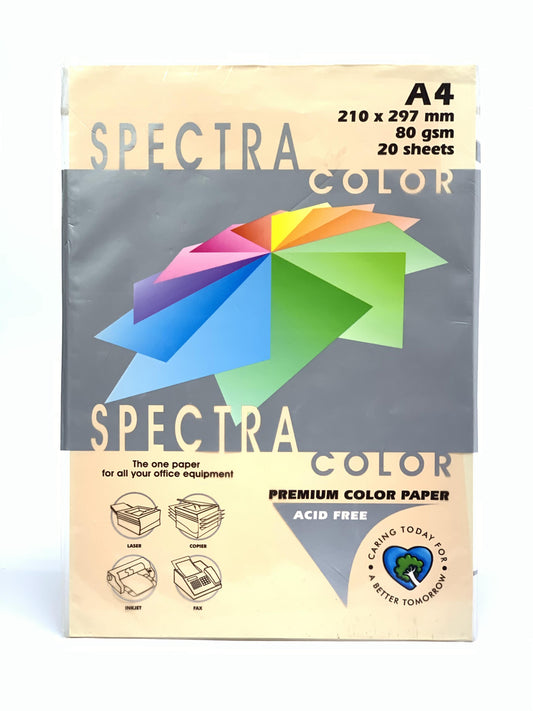 SPECTRA COLOR PAPER LIGHT PINK 80 GSM 20 SHEETS