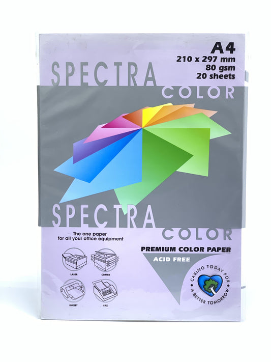 SPECTRA COLOR PAPER A4 80 GSM 20 SHEETS