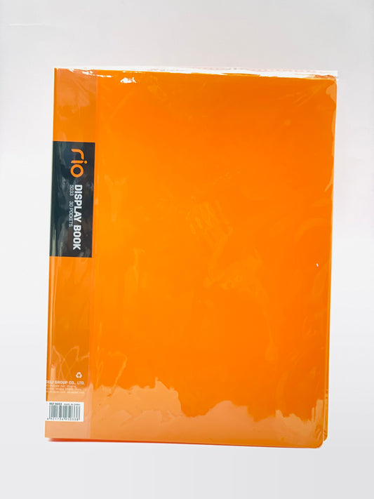 A4 CLEAR VIEW 30  POCKET  DISPALY BOOK ORANGE  COLOR