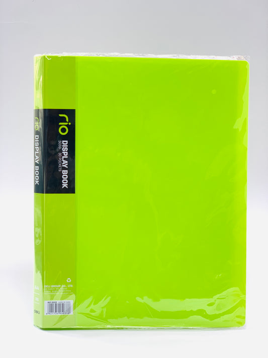 A4 CLEAR VIEW 30  POCKET  DISPALY BOOK GREEN   COLOR