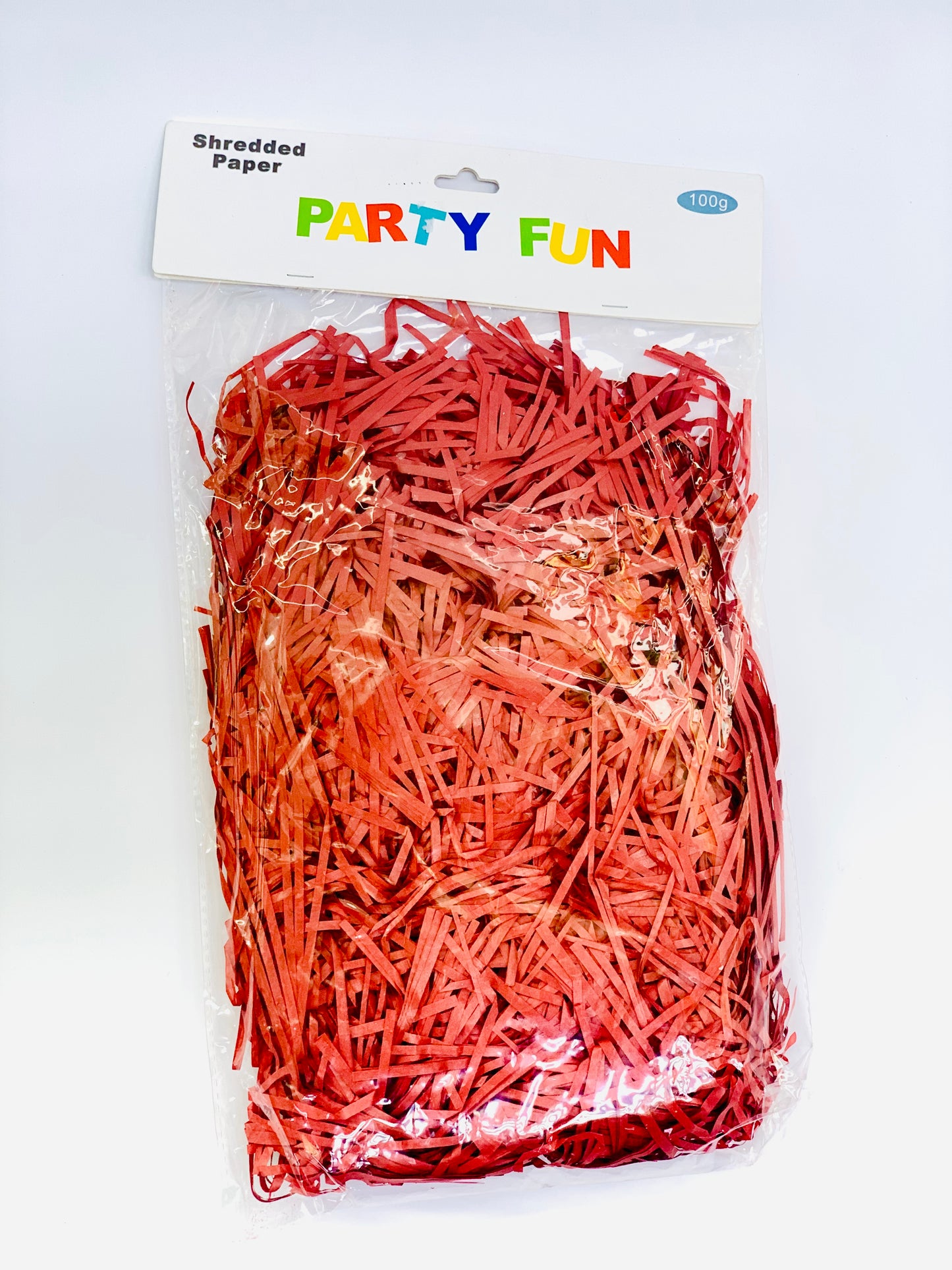 SHREDED PAPER PARTY FUN RED COLOR