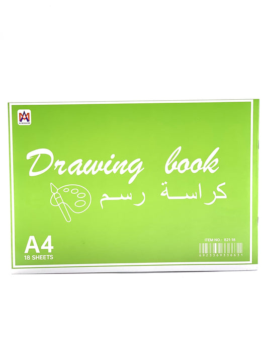 A4 DRAWING BOOK 18 SHEETS GREEN COLOR