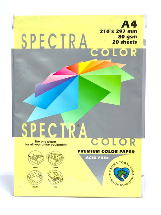 SPECTRA A4 COLOR PAPER 20 SHEETS 80 GSM  LIGHT ORANGE