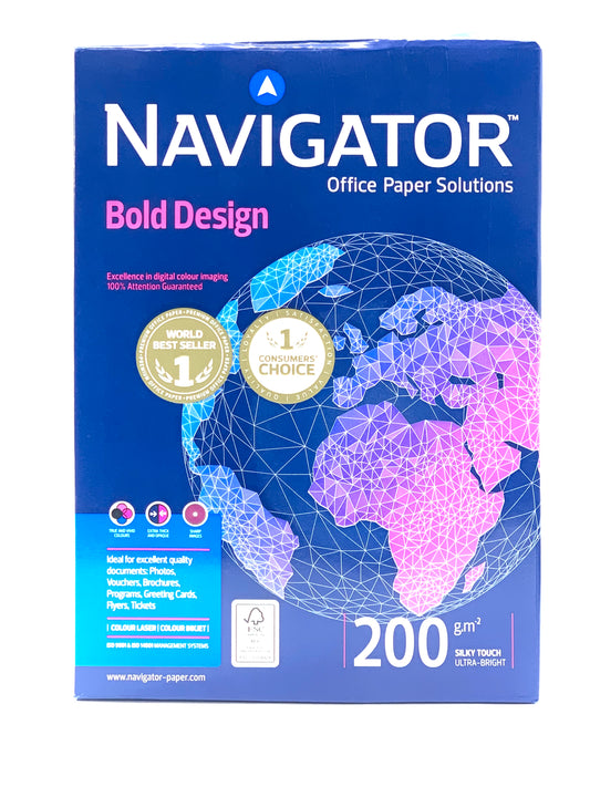 Navigator A4 Paper 200gsm Ultra-bright Pack of 150 sheets