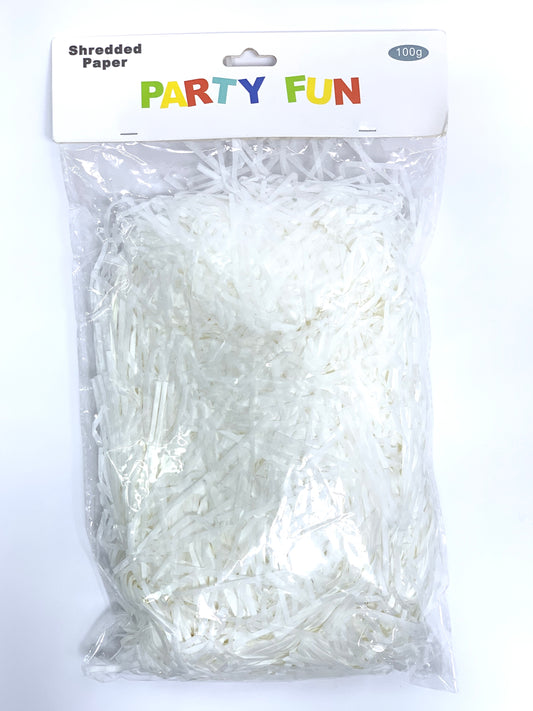 SHREDED PAPER PARTY FUN WHITE COLOR