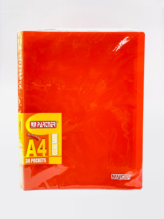 PARTNER A4 CLEAR VIEW DISPLAY BOOK 30 POCKET