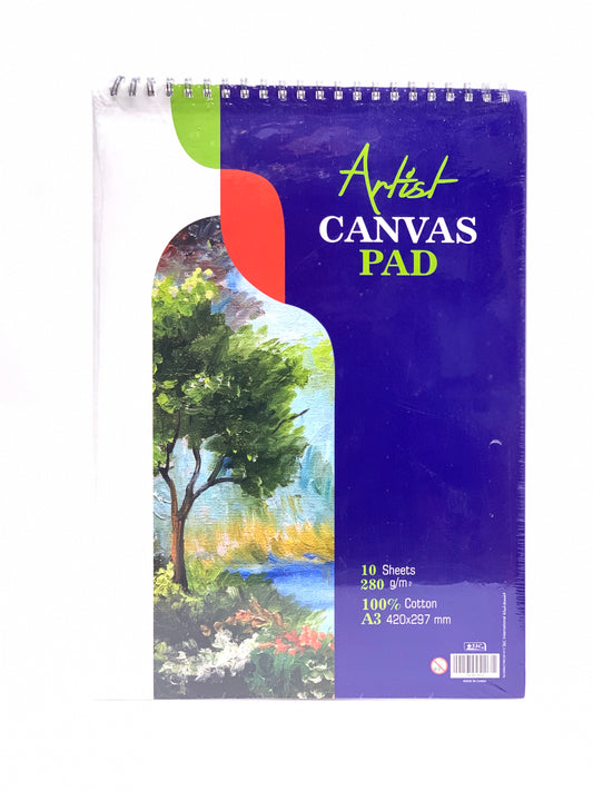 ARTIST CANVAS PAD A3  10 SHEETS 280 GSM