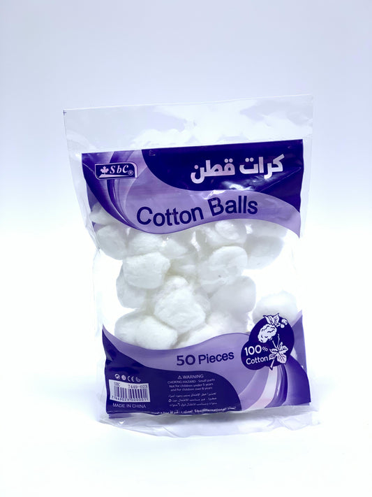 WHITE COTTON BALLS 50 PCS