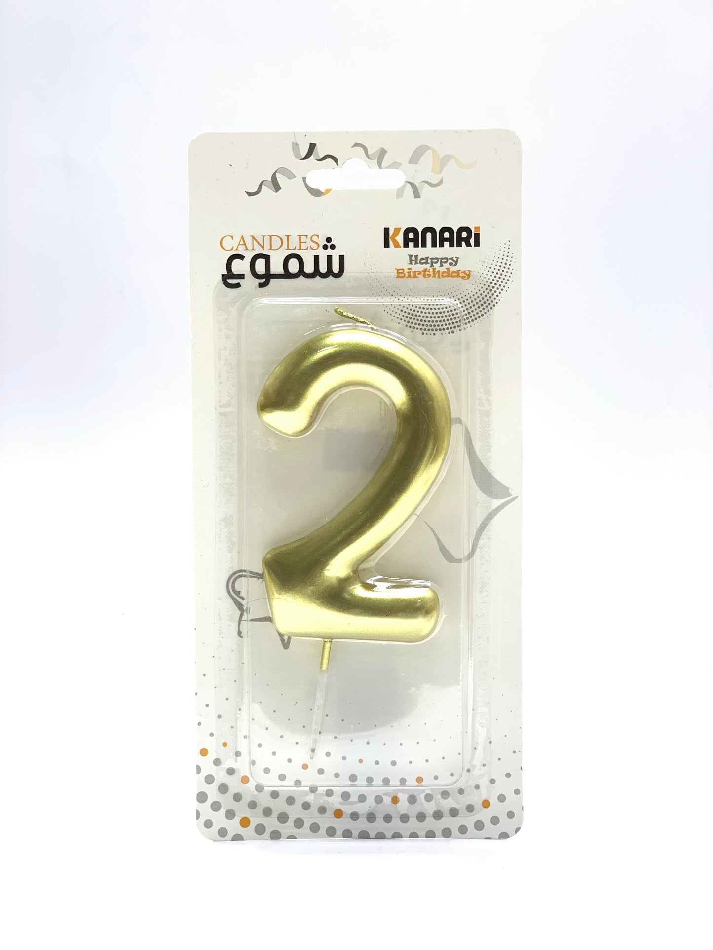 KANARI BIRTHDAY CANDLE NO 2 GOLD