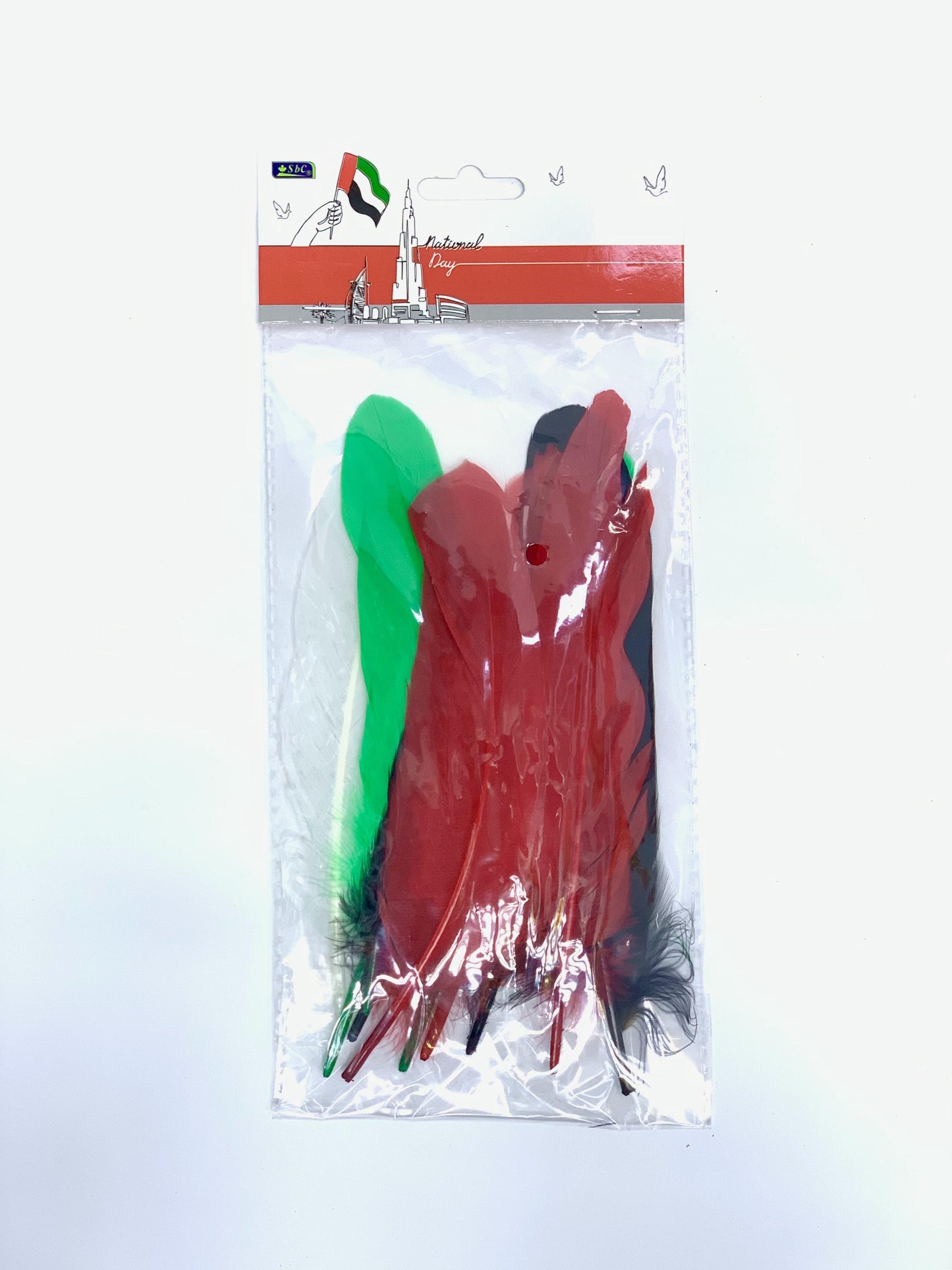 UAE FLAG COLOR FEATHER