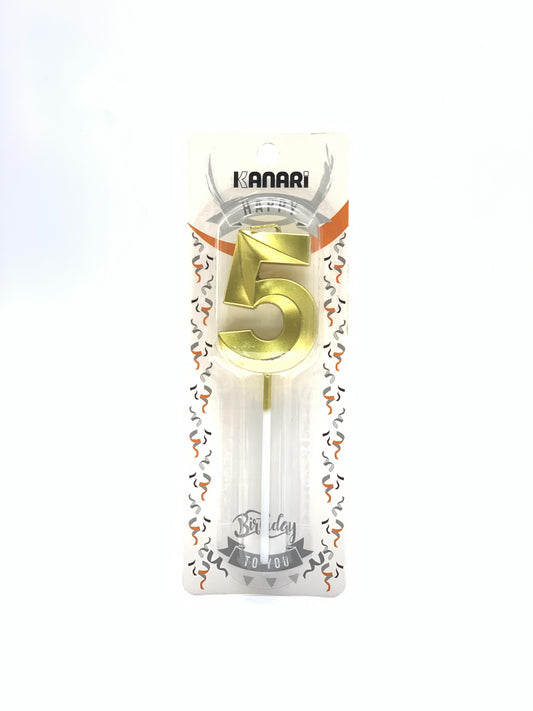 KANARI BIRTHDAY CANDLE NO 5 GOLD