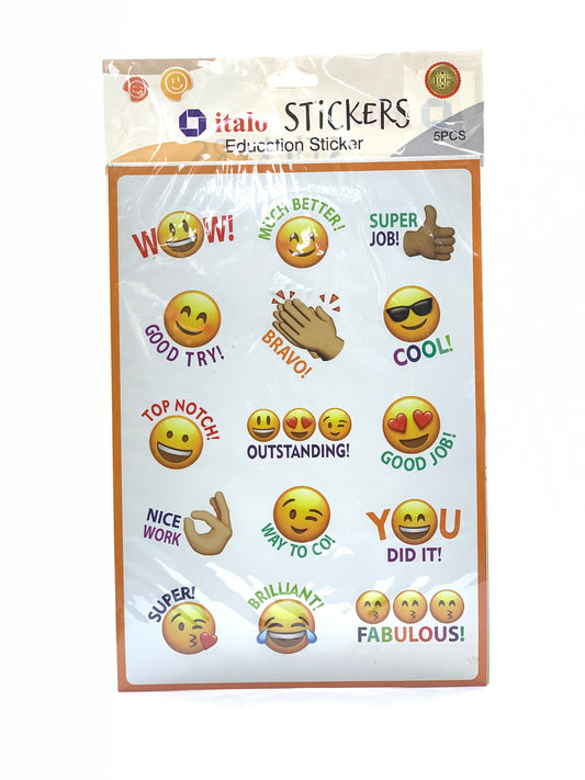 ITALIO EDUCATIONS STICKERS 5 SHEETS