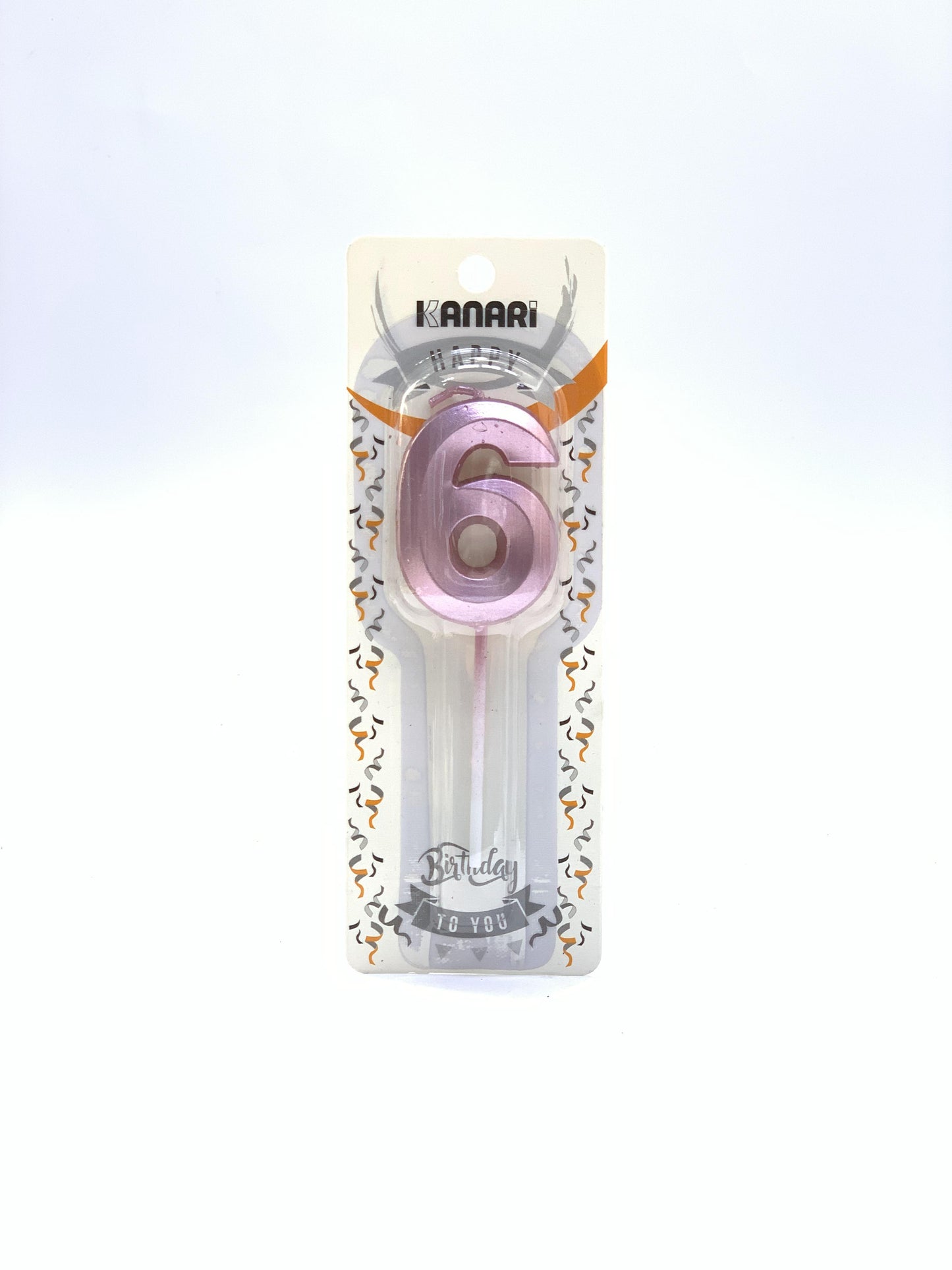 KANARI BIRTHDAY CANDLE NO 6 LIGHT PURPLE