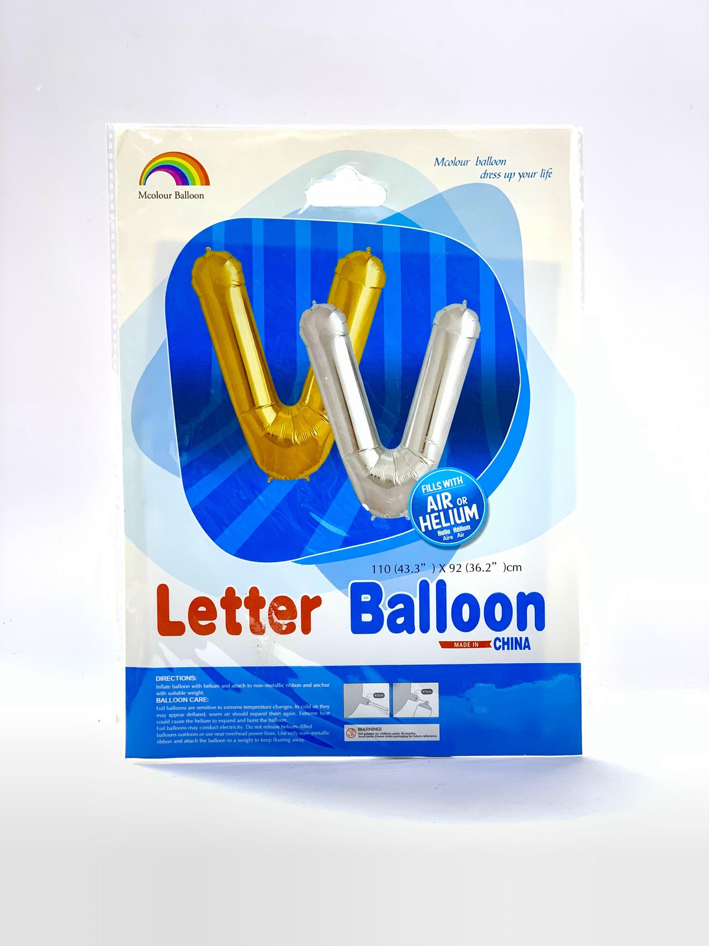 LETTER FOIL BALLOON V 110X92CM