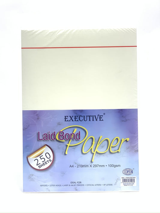 Type: Photo Papers Brand: FIS Executive Laid Bond Paper Colour: Camelle White