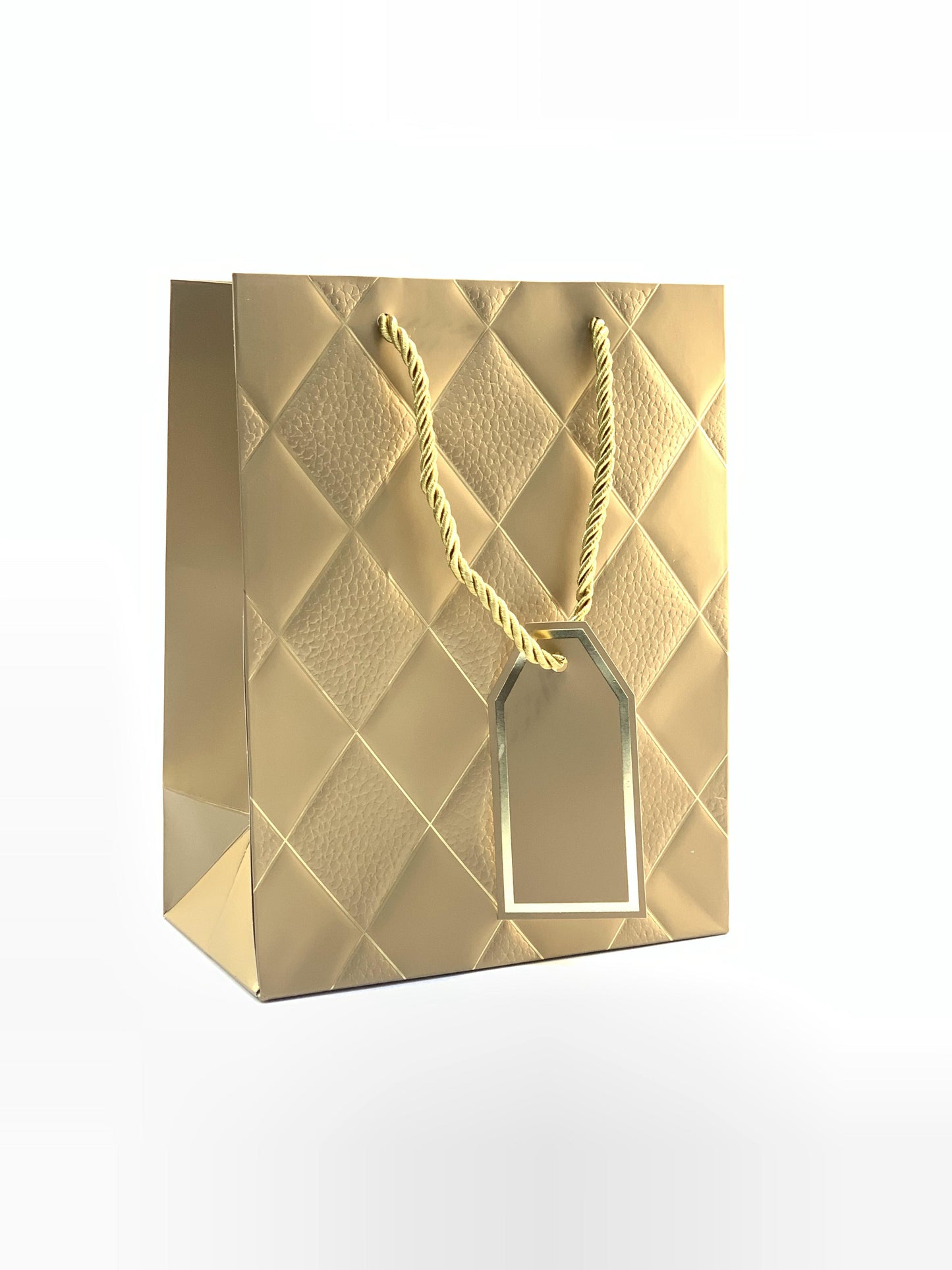 GIFT BAG GOLD WITH DAIMOND CUTTING