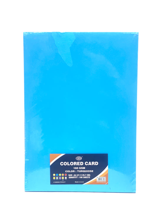 A4 Colored Card 160 gsm  100 Sheets  Blue