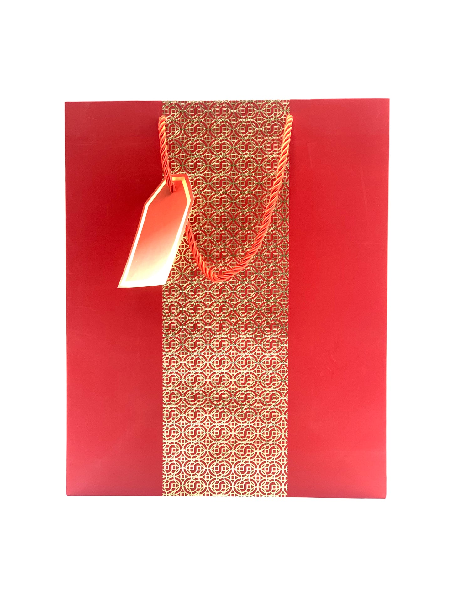 GIFT BAG RED COLOR WITH GOLD DESIGN