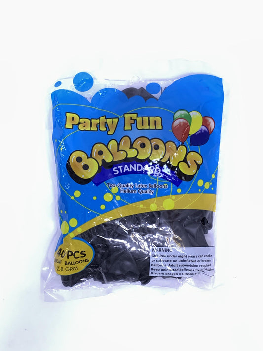 PARTY FUN BALLOONS BLACK COLOR