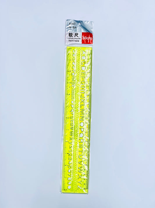 NUMBERS AND ALPHABET RULER 30 CM