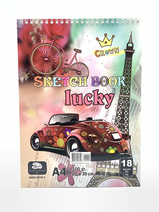 SKETCH BOOK LUCKY A4 100 GSM 80 SHEETS